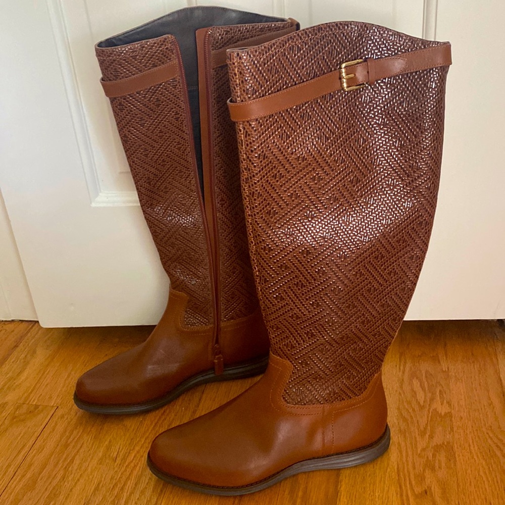 NWT Cole Haan brown leather riding boots